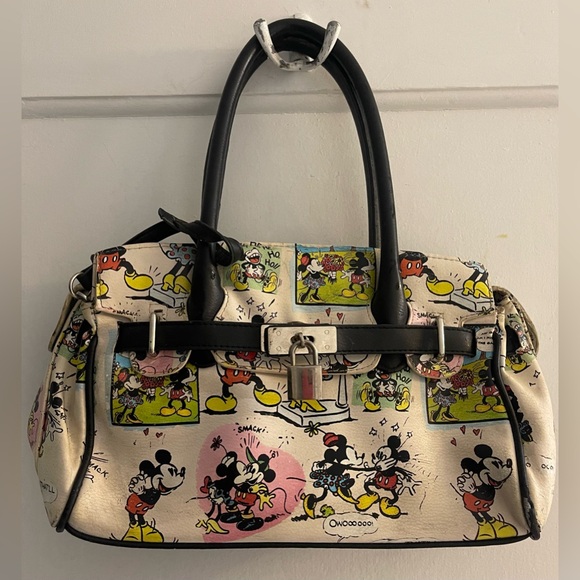 Disney Mickey And Minnie Mouse Lock and Key Satchel Vintage 1990’s - Picture 2 of 10